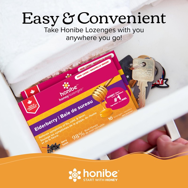 Honibe 100% Pure Honey Lozenges | Made in Canada |