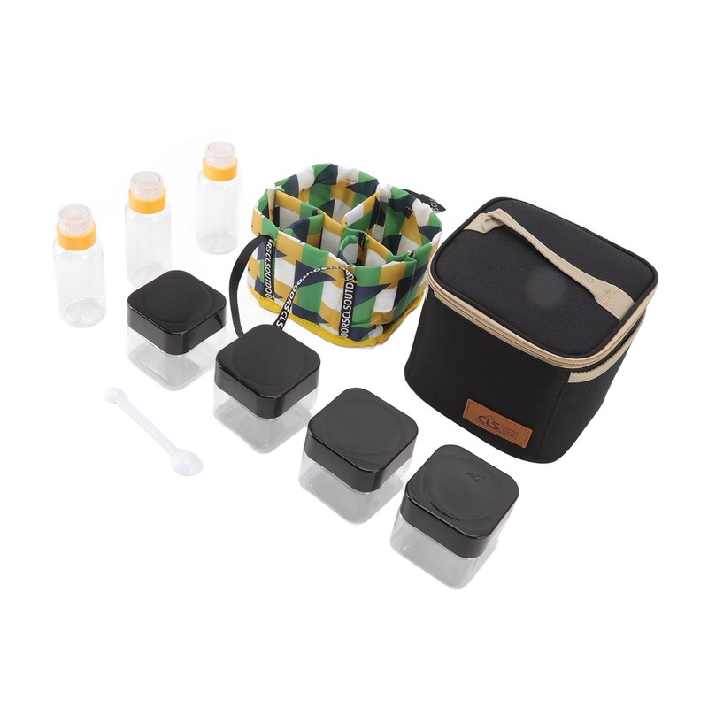 Spice Containers 7 Boxes Portable Seasoning Box for Outdoor BBQ