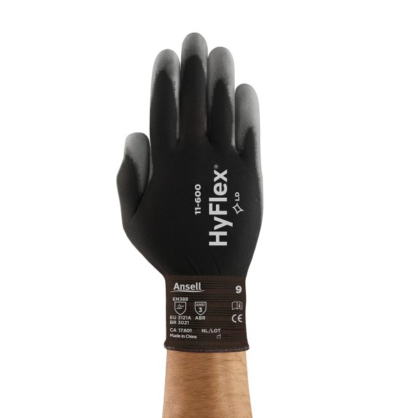 Ansell HyFlex 11-600 Multipurpose Gloves - Durable, Lightweight, Breathable, Size