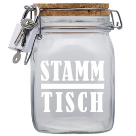 Money Box Stammtisch White Money Gift Idea Transparent L