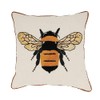 SARO LIFESTYLE Buzzing Bumblebee Embroidered Throw Pillow Cover
