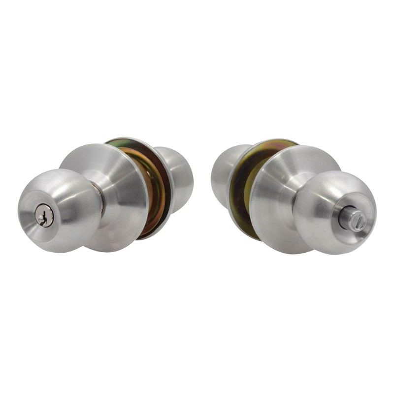 Lock Prolok 21POP Pomo cilíndrico bola función entrada, acero inoxidable,