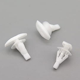 VVO Fasteners White Plastic Clips Bonnet Rubber Gasket Compatible with Some Toyota Aygo (Pack of 10 Clips)