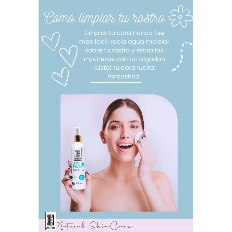 Aura Kit Skincare Cuidado Facial Acido Hialuronico + Agua Micelar