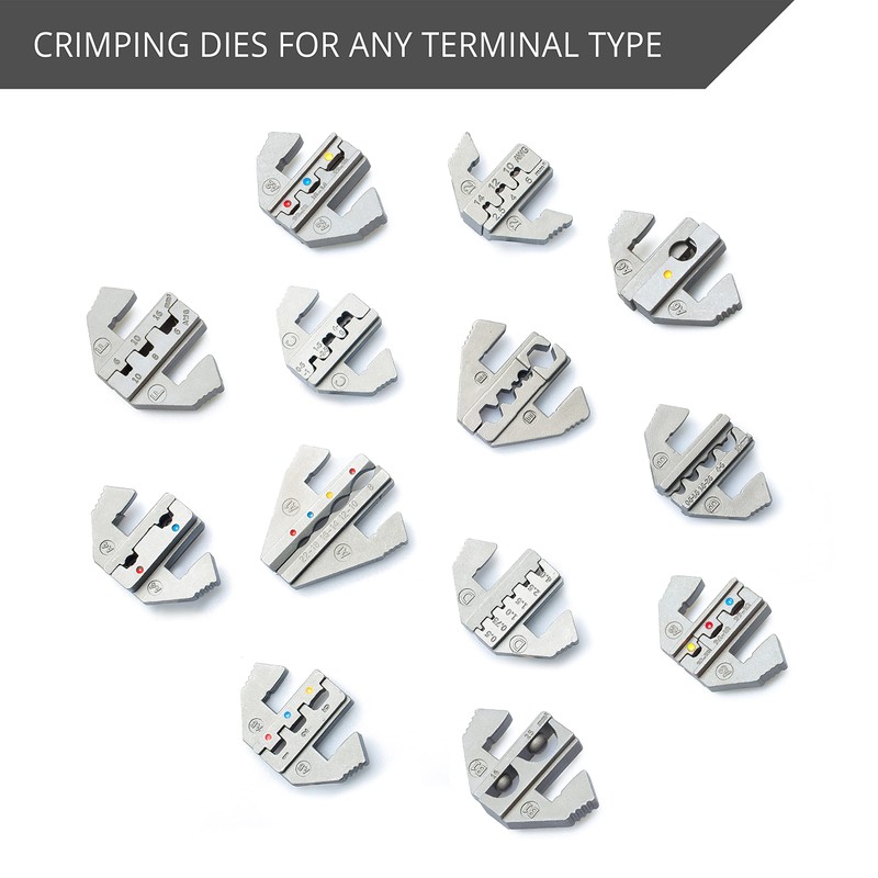 Wirefy Crimping attachment for insulated cable lugs with small diameter