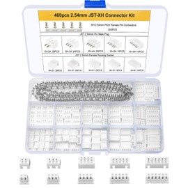 woshilaoDS 460 Pcs JST-XH 2.54mm Connector Kit, 2.54mm Male and Female 2/3/4/5/6 Pin Header Housing Connector Adapter Plug, JST-XH Terminal Wires Cables Socket Connectors Kit