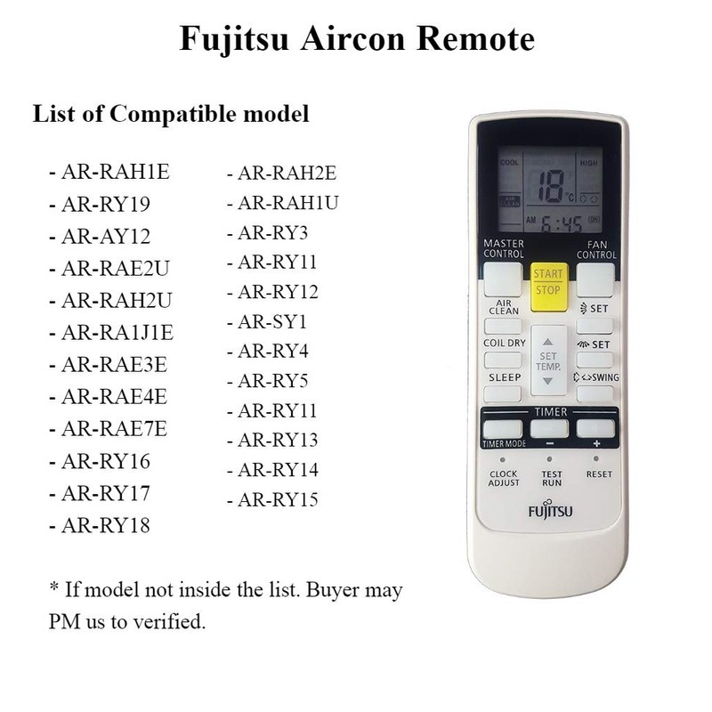 Remote Control For Fujitsu AR-SY1 AR-RY3 AR-RY14 Air Conditioner