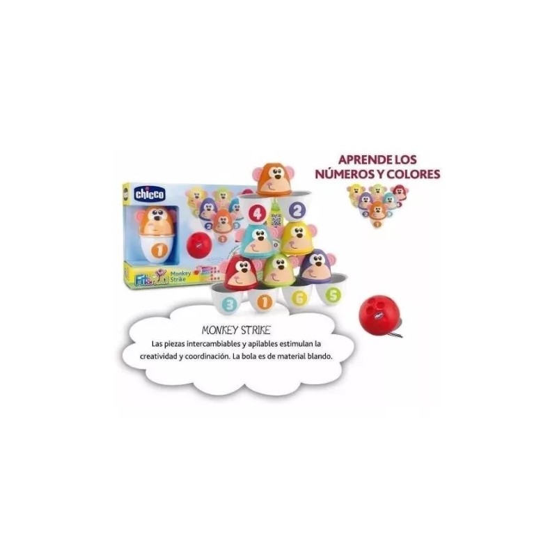 Chicco Juego De Boliche Monkeys Strike Marca Chicco 2 En