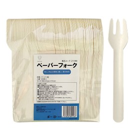 Paper Fork Paper Fork Approx. Width 1.2 x Height 6.1 inches (31 x 155 mm) (Handle Approx. 4.3 inches (110 mm); Eco Friendly Product; Water Resistant and Durable] 100 Roses Passed by the Food