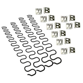 Carkio Sofa Replacement Springs, 4 Pieces 25 Inch Springs with 16 Pieces S-Clips, 4.0 Wire Diameter, Sofa Spring Repair Kit for Furniture Seating, Interior Decoration, Automotive