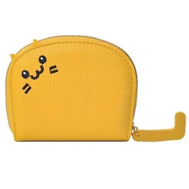 THREE RABBITS Coin Purse, Coin Purse, Embroidery, Cats, Cute, Large Capacity, Small, Compact, Multi Card Slot Holder, yellow