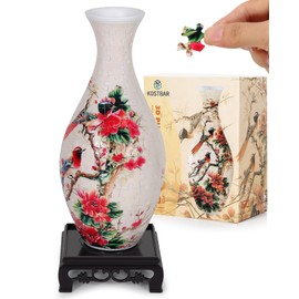 3D Puzzles for Adults, 160 Pieces 3D Puzzle Vase for Flowers, Unique Arts and Crafts for Adults, Unique Housewarning Gifts for Women & Men, Plastic Puzzle Vase for Home and Office Decor