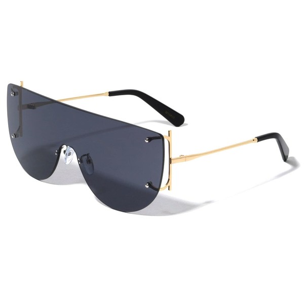 Dweebzilla XL Flat Top Rimless Square One Piece Shield Lens