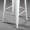 Topeakmart 30 inches Metal Bar Stools High Backless Barstool Stackable
