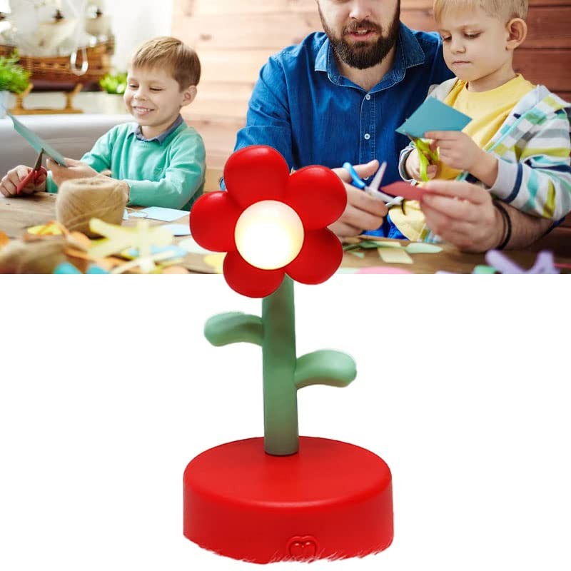 Mini LED Desk Lamp, Cute Flower Table Lamp, LED Night