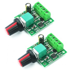 PWM DC Motor Speed Controller 1.8V 3V 5V 6V 12V 2A 30W Speed Controller Switch 1803BK Adjustable Drive Module 2 Pcs
