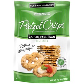 Pretzel Crisps Garlic Parmesan, 7.2-Ounce (Pack of 12)