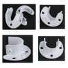 FYTRONDY White Edition Stainless Steel Closet Rod Bracket, U-Shaped Open