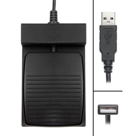 ECS Hands-Free USB Single Button Press and Release Dictation Foot Pedal for PowerScribe 360 and PowerScribe One