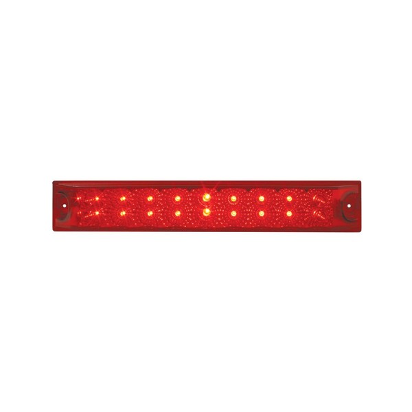 Grand General 76987 Red 12" Double Row Spyder 18-LED Stop/Turn/Tail Sealed Light Bar