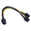 5Pcs Power Supply Cable 6Pin to Dual 8pin 6+2 GPU