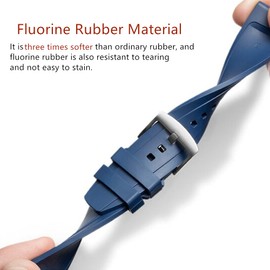 Niziruoup Watch Strap Quick Release Fluororubber Watch Straps 19 mm 20 mm 21 mm 22 mm Universal Soft Durable Original Rubber Strap FKM Rubber Sport Watch Strap Replacement Strap for Men Women, Rubber