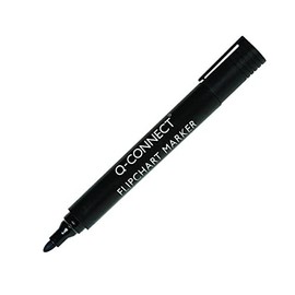 Q-Connect Black Flipchart Marker Pens Bullet Tip [Pack of 10]