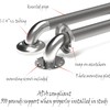 Grab Bar with Knurled Anti-Skid Grip, ADA Compliant 500lbs Supporting,