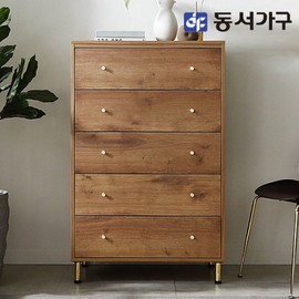 Dongseo Furniture Salt Olivia 5-drawer chest mnj024, white / 동서가구  솔트 올리비아 5단 서랍장 mnj024, 화이트