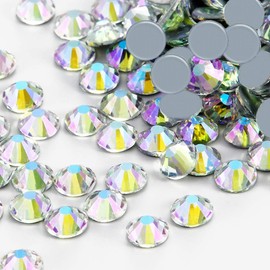 Dowarm 1440 Pieces Hotfix Crystal Rhinestones for Clothes Crafts, Hot Fix Glue on Flatback Crystals, Iron on Crystal Rhinestone (Moonlight/Starry Sky, SS6)