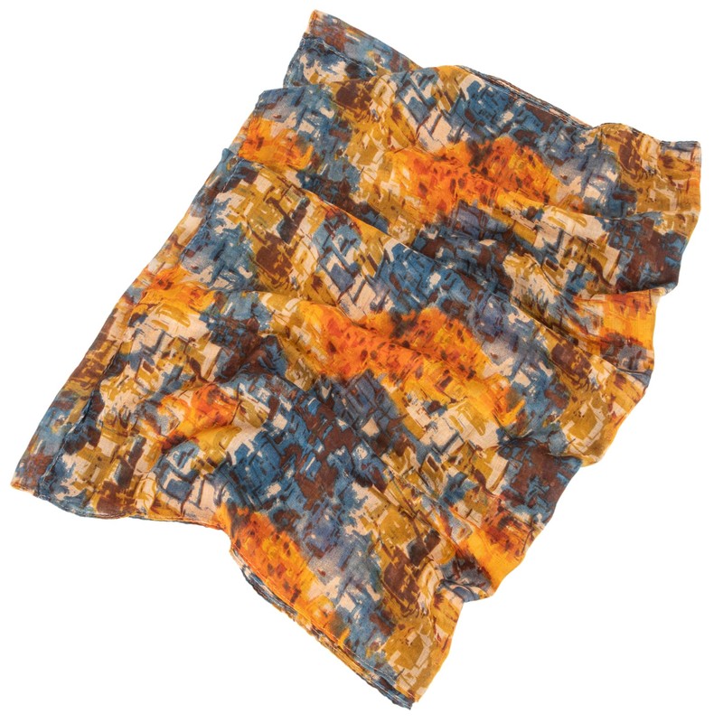 Women-Lightweight-Scarf Tie-dye Scarf Floral Printed Boho Shawl for Spring