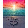 Abillyn Love Beach Sunset Cross Stitch Kit with Printed Pattern