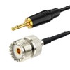 supmory UHF Female SO239 to 3.5mm Mono 1/8" TS Stereo