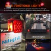 Nilight 2PCS Square LED Trailer Light Kit Low Profile Submersible