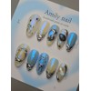 Metallic Aurora [Handmade Nail Tip] Emily Nail - Short Almond