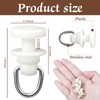 Craftsatin 50 Pcs Plastic Curtain Track Roller Hooks Ceiling Sliding