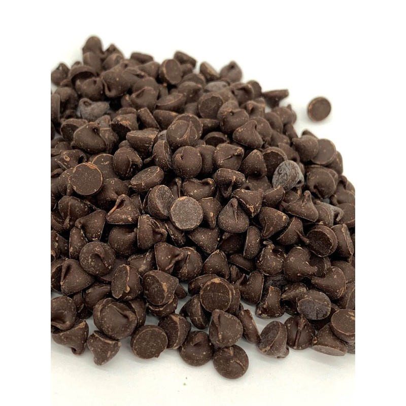 Sugar Free Dark Chocolate Chips, (1lb Resealable Zip Lock Bag)