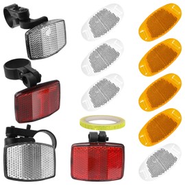 GOWTX Bicycle Reflectors Spoke Reflectors Set, Bicycle Reflectors Front Rear Spoke Reflectors Bicycle, Cat Eye Reflectors Set, Rear Reflector Bicycle for Mountain Bike