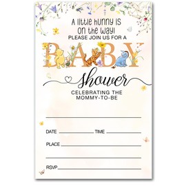 Winnie the Pooh Baby Shower Party Invitations Baby Shower Invitations Winnie the Pooh Baby Girl Party Invites (20 Cards with Envelopes)