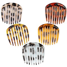 Hair Comb for Plugging, 5 Pieces Hair Comb French Side Combs Twist Comb Hair Clips with 9 Teeth Non-Slip Comb Clips French Twist Hair Accessories Hair Styling Accessories for Women and Girls