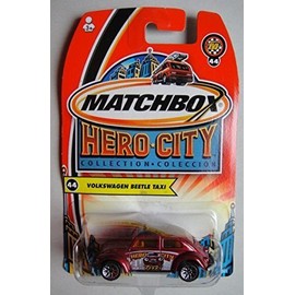 Matchbox Hero City Collection RED Volkswagen Beetle Taxi #44