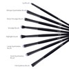 MSQ 8pcs Eyeshadow Brushes Professional Eye Makeup Brush Set Eye