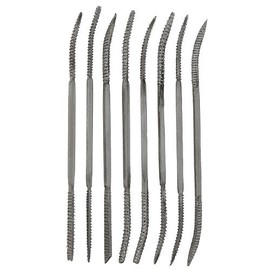 Hattori® Corrugated Rasp Set, 8 Pieces, Medium