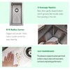 EcoChannels Undermount Wet Bar Sink, 10 x 18 Inch Single