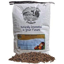 Chicken Manure Pellets 16 Pounds - Nutrient-Rich, Slow-Release Fertilizer with Nitrogen, Phosphorus & Potassium for Healthy Plant Growth and Soil Improvement - Lancaster Agriculture Products