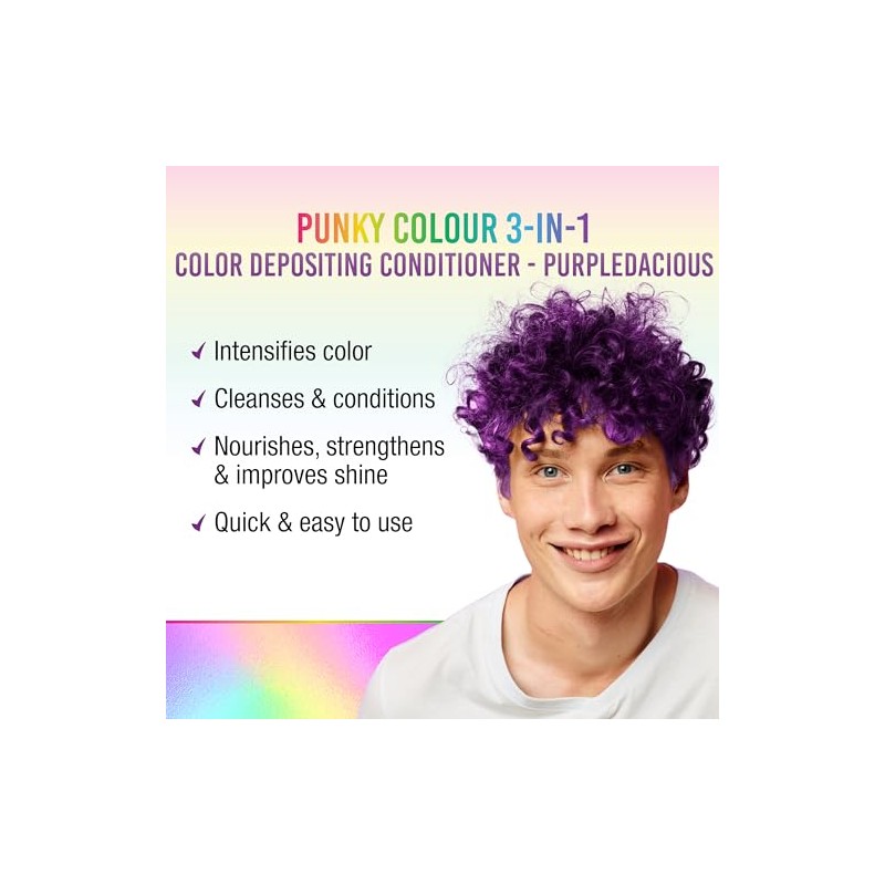 Punky Colour 3-in-1 Color Depositing Hair Cleanser & Conditioner, 8.5