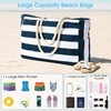 Bolsas de playa para mujer, bolsa grande impermeable con cierre,