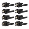 KNOBWELL 8 Pack Door Handles Black, Passage Lever Door Handles,