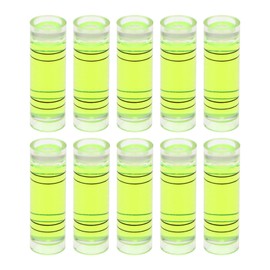 HARFINGTON 10pcs Small Cylindrical Bubble Level Vials 9.5x30mm PMMA Mini Horizontal Bubble Spirit Level Measuring Layout Tools for RV TV Picture Frame Hanging Tool Leveler