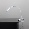 Simple Designs LD2021-GRY Flexi Rounded Clip Light LED Desk Lamp,